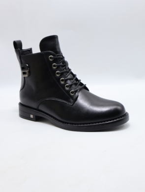 Botki damskie ocieplane na płaskim (36-41) YCC-150 BLACK