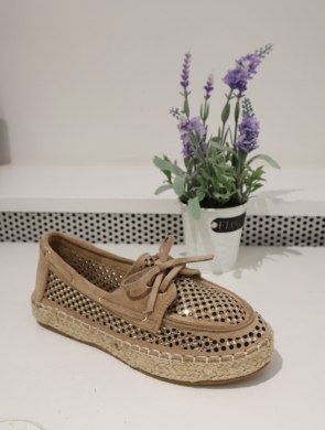 Mokasyny damskie na płaskim (36-41) 2857 KHAKI