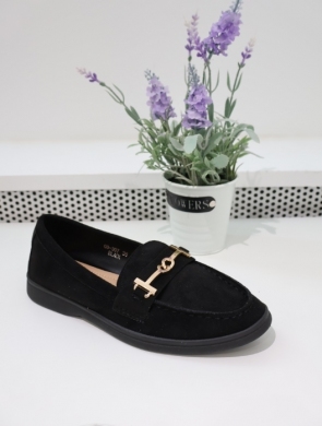 Mokasyny damskie na płaskim (36-41) GO-307 BLACK