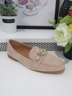 Mokasyny damskie na płaskim (36-41) 3691 BEIGE