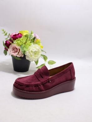 Mokasyny damskie na koturnie (36-41) 77-645 WINE