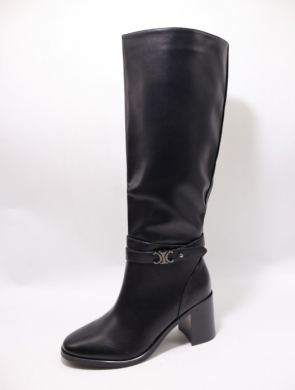 Kozaki damskie ocieplane na obcasie (36-41) 1770 BLACK