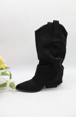 Kozaki damskie na obcasie (36-41) YY-95 BLACK