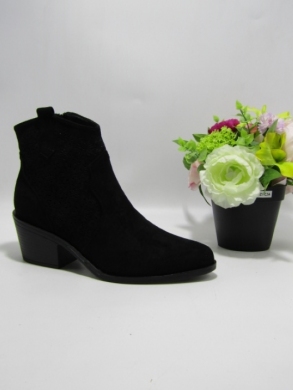 Botki damskie na obcasie (36-41) H2429-1 BLACK