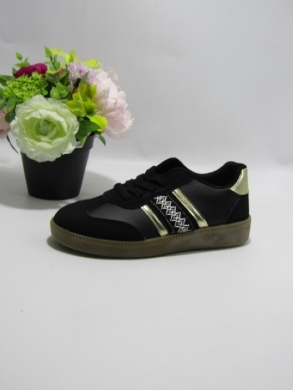 Buty sportowe damskie na płaskim (36-41) XLL-12190 BLACK