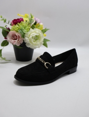 Mokasyny damskie na płaskim (36-40) 28880 BLACK
