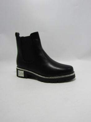Botki damskie ocieplane na płaskim (36-41) 50203-1 BLK
