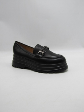 Mokasyny damskie na płaskim (36-41) W-8 BLACK