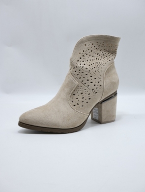 Botki damskie na obcasie (36-41) 2321 BEIGE