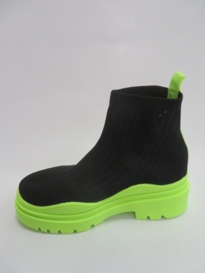 Sneakersy damskie wysokie (36-41) Y565 BLACK/GREEN