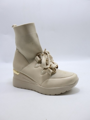 Botki damskie na koturnie (36-41) H06267 BEIGE