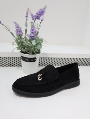 Mokasyny damskie na płaskim (36-41) G490 BLACK