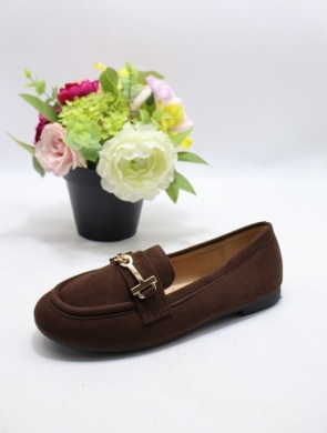 Mokasyny damskie na płaskim (36-41) GO-295 BROWN