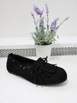 Mokasyny damskie na płaskim (36-41) H8-980 BLACK