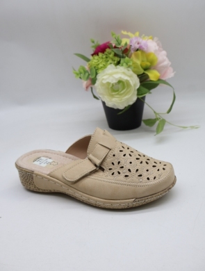 Klapki damskie na płaskim (36-41) J6-13 KHAKI