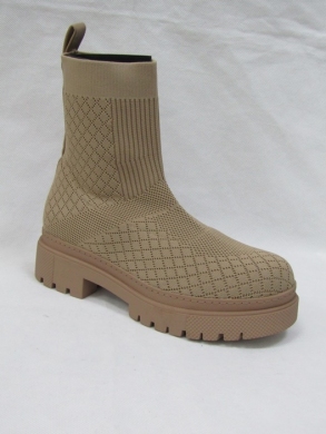 Kozaki damskie na płaskim (36-41) NS269 KHAKI