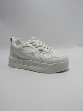 Buty sportowe damskie na płaskim (36-41) MB189-2 WHITE