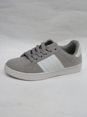 Buty sportowe damskie na płaskim (36-41) DS91-L6 LGREY/WH