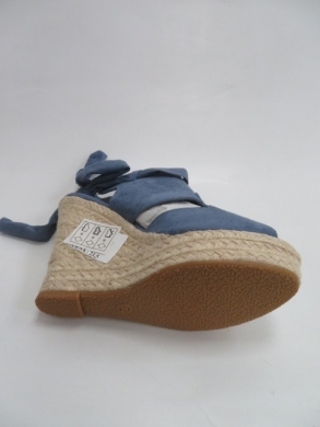 Sandały damskie na koturnie (36-41) 100-710 BLUE