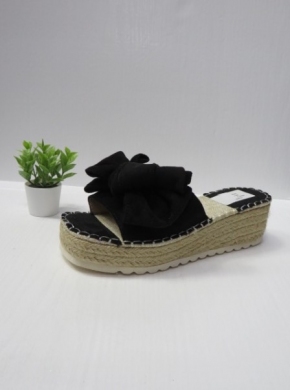 Klapki damskie na koturnie (36-41) 9003-165 BLACK