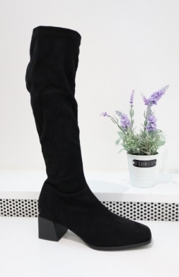 Kozaki damskie na obcasie (36-41) 9570A-1 BLACK
