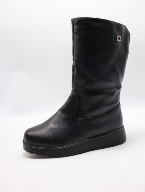 Kozaki damskie ocieplane na płaskim (36-42) W119 BLACK