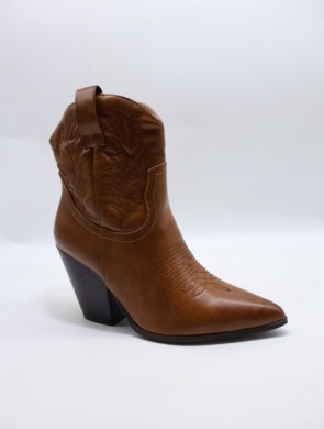 Botki damskie ocieplane na obcasie (36-41) FR767 CAMEL