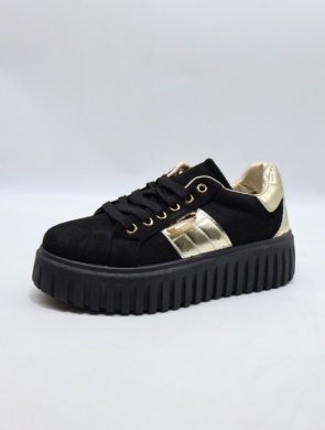 Buty sportowe damskie na płaskim (36-41) ALLS-16 BLACK