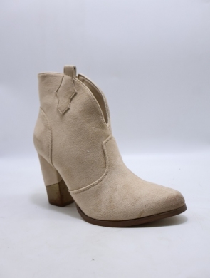 Botki damskie ocieplane na obcasie (36-41) DA98 BEIGE