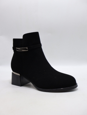 Botki damskie ocieplane na obcasie (36-41) BL65 BLACK