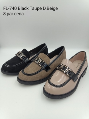 Mokasyny damskie na płaskim (36-41) FL-740 BLACK