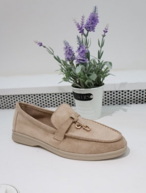 Mokasyny damskie na płaskim (36-41) G490 KHAKI
