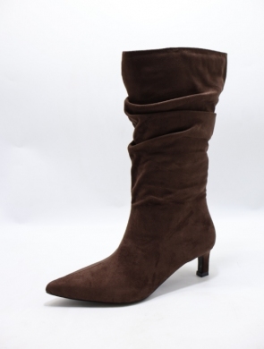 Kozaki damskie na szpilce (36-41) GZ309 BROWN