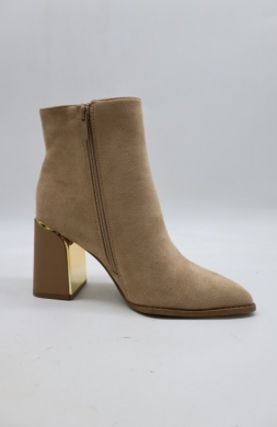 Botki damskie ocieplane na obcasie (36-41) 00-018 KHAKI