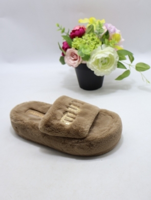 Kapcie damskie ocieplane (37-42) FL031 COFFE