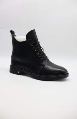 Botki damskie ocieplane na płaskim (36-41) BA-618 BLACK