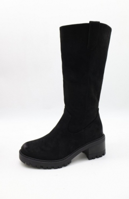 Kozaki damskie ocieplane na obcasie (36-41) A877 BLACK