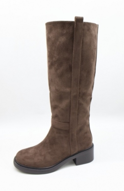 Kozaki damskie na obcasie (36-41) 1D101 BROWN