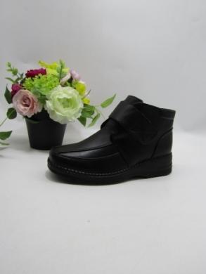 Botki damskie ocieplane na płaskim (37-42) BE10-020 BLACK