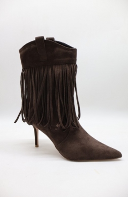 Botki damskie na szpilce (36-41) L2875 BROWN