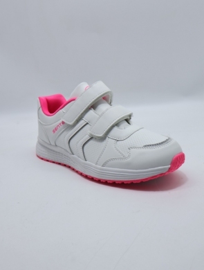 Buty sportowe damskie na płaskim (36-41) 2021-1D WH/PINK