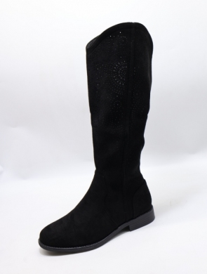 Kozaki damskie na płaskim (36-41) H191 BLACK