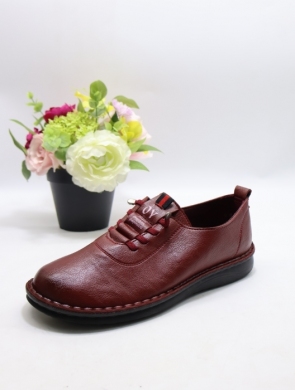 Półbuty damskie na płaskim (36-41) CC2378-3 BURGUN