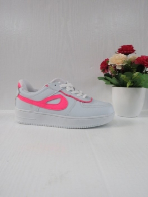 Buty sportowe damskie na płaskim (36-41) DN89-1 WHITE/FUXIA