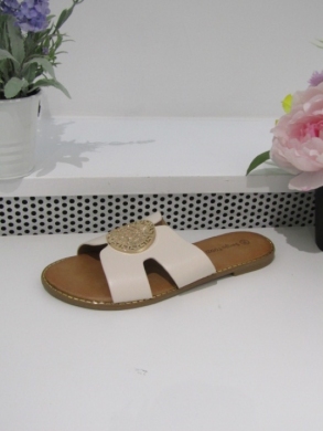 Klapki damskie na płaskim (36-41) SU012 BEIGE