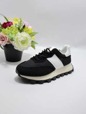 Buty sportowe damskie na płaskim (36-41) 24012 BLACK