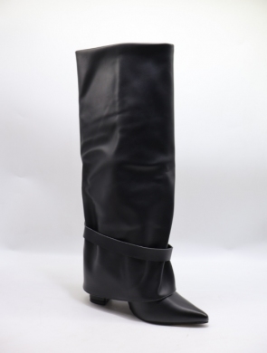 Kozaki damskie na obcasie (36-41) 2502A BLACK