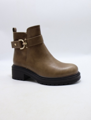 Botki damskie ocieplane na obcasie (36-41) RXJ268 TAUPE