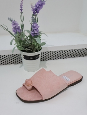Klapki damskie na płaskim (36-41) 9816 PINK