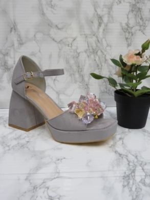 Sandały damskie na obcasie (36-41) SY82 GREY
